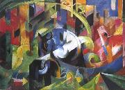Franz Marc Painting with Cattle (mk34) oil painting